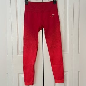 Gymshark Adapt Fleck Legging Red Pink Small